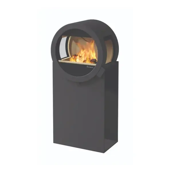 Nordpeis Me Steel med sideglass Peisovn image