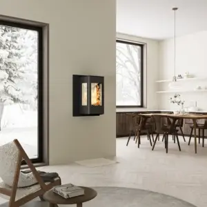 Nordpeis YoU Wall Med Brannmursplate Peisovn lifestyle image