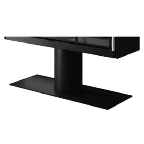 En elegant sort piedestallbase for Justus Dias XL peisovn, med en solid rektangulær plattform og en sentral støttesøyle.